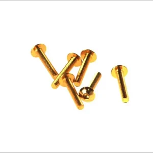 Sezónní Sleva V PARTS (VICMA) sada šroubů do kapotáže M5X30 (6kusů) barva zlatá (plochý allen)(TA530OR)