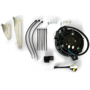 Garance Vrácení Peněz X-GRIP sada ventilátor chladiče kompletní s relé a upevněním vhodné pro KTM TPI 150/300 18-23, EXCF 17-23, HUSQVARNA TEI 150/300 18-23, FE 17-23, GASGAS EC 150/300 21-