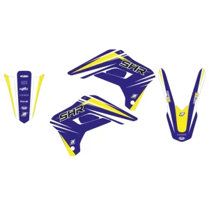 BLACKBIRD sada samolepek (dýhy) SHERCO SE/SEF 125 17-23, DREAM 4 barva světle modrá/ žlutá/ bílá (nahrazuje E2E01L) Sleva