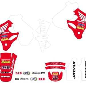 TECNOSEL (BLACKBIRD) sada samolepek (dýhy) + potah sedla HONDA CR 125 93-94, CR 250 92-94 REPLICA TEAM HONDA 92 Super Cena