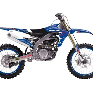 BLACKBIRD sada samolepek (dýhy) + potah sedla YAMAHA YZ 125/250 22 DREAM 4 barva modrá-černá Omezená Nabídka