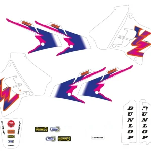 Finální Výprodej TECNOSEL (BLACKBIRD) sada samolepek (dýhy) + potah sedla YAMAHA YZ 125/250 93-95, REPLICA TEAM YAMAHA 93