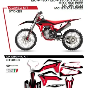 UFO sada samolepek (dýhy) GAS GAS MC 125 21-22; MC 250 22; MCF 250/350/450 21-22 STOKES barva černá - Ověřený