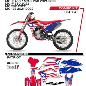 Ihned K Objednání UFO sada samolepek (dýhy) GAS GAS MC 125 21-22; MC 250 22; MCF 250/350/450 21-22 PATRIOT barva červená -