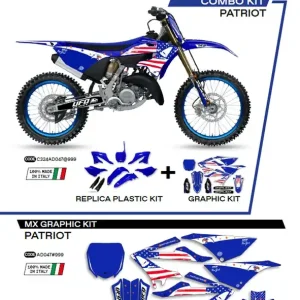 Poslední Šance UFO kompletní sada plastů YAKIT324999 PLUS sada samolepek (dýhy) YAMAHA YZ 125/250 22 v sadě přední tabulka (YA04860) a kryty tlumičů (YA04814) PATRIOT barva (bílá/světle modrý) -