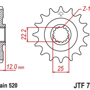 JT řetězové kolo přední 2102 13 GAS GAS EC 125/200/250/300/400/450/515 00-18 (210213JT) (řetěz520) Dokud Zásoby Vydrží