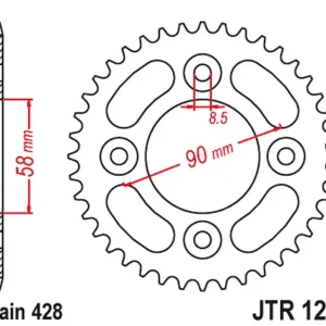 Hromadná Objednávka JT rozeta 4462 35 HONDA 110 WAWE/ASTREA GRAND 12-18, 125 INNOVA/SUPRA-X 03-18, SYM VF 125 (446235JT) (řetěz428)