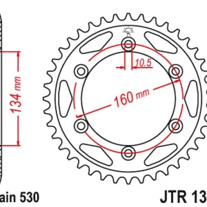 JT rozeta 4399 43 HONDA CBR 900RR 00-03 (CBR929,954) (439943JT) (řetěz 530) Odeslání Ihned