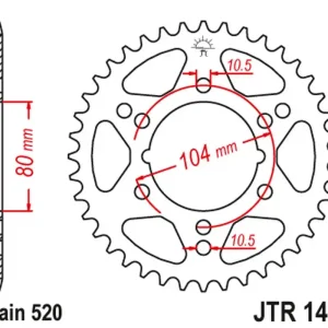 JT rozeta 4578 40 POLARIS (457840JT) (lze použít místo 478 40 JTR478.40) (řetěz 520) Omezená Nabídka