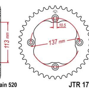JT rozeta 4509 38 SUZUKI LTZ 400 09-12 (450938JT) (řetěz 520) Trendový