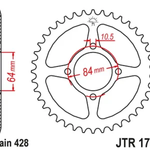 Top Prodej JT rozeta 4467 49 SUZUKI RV 125 VAN VAN 03-16 (446749JT) (řetěz520)