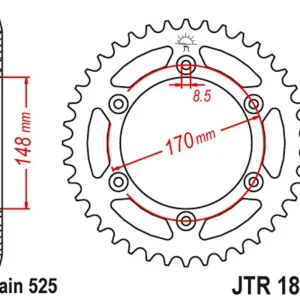 JT rozeta 804 47 SUZUKI DR 800 BIG 94 (80447JT) (řetěz525) Nízká Cena