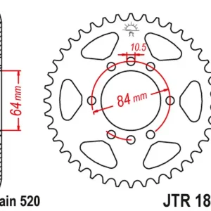 JT rozeta 4302 37 SUZUKI LTZ 400 QUADsport 03-08 (430237JT) (řetěz 520) Prémiový