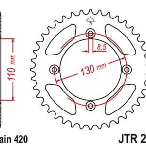 Nejlepší Cena JT rozeta 4306 46 HONDA CR 80/85 85-07 (430646JT) (řetěz 420)