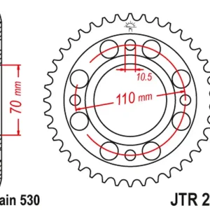 Hit Sezóny JT rozeta 246 36 HONDA CB 400N 79-80(24636JT) (řetěz530)