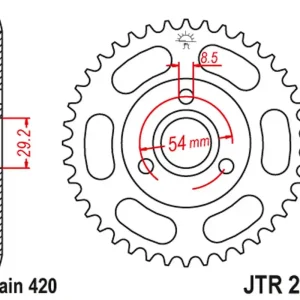 JT rozeta 255 35 HONDA s 50 MONKEY (25535JT) (řetěz520) Akce