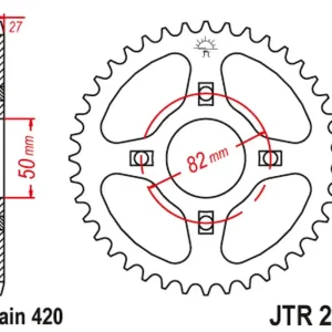 JT rozeta 261 38 HONDA ATC/TRX 70 82-87 XL/XR 75/80 74-84 (26138JT) (řetěz420) Nízká Cena