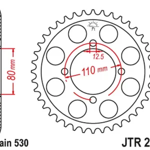 JT rozeta 284 45 HONDA CB 650 Z,A,B,C 79-82 (28445JT) (řetěz 530) Akce
