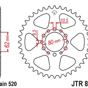 Časově Omezené JT rozeta 845 48 YAMAHA XT 250 83-84 (84548JT) (řetěz 520)