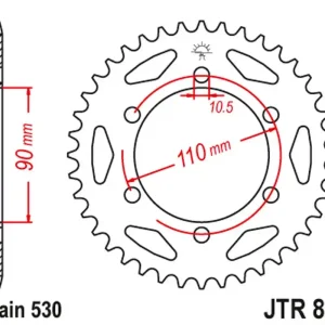 Hromadná Objednávka JT rozeta 850 31 YAMAHA XS 650 75-81 (85031JT) (řetěz 530)
