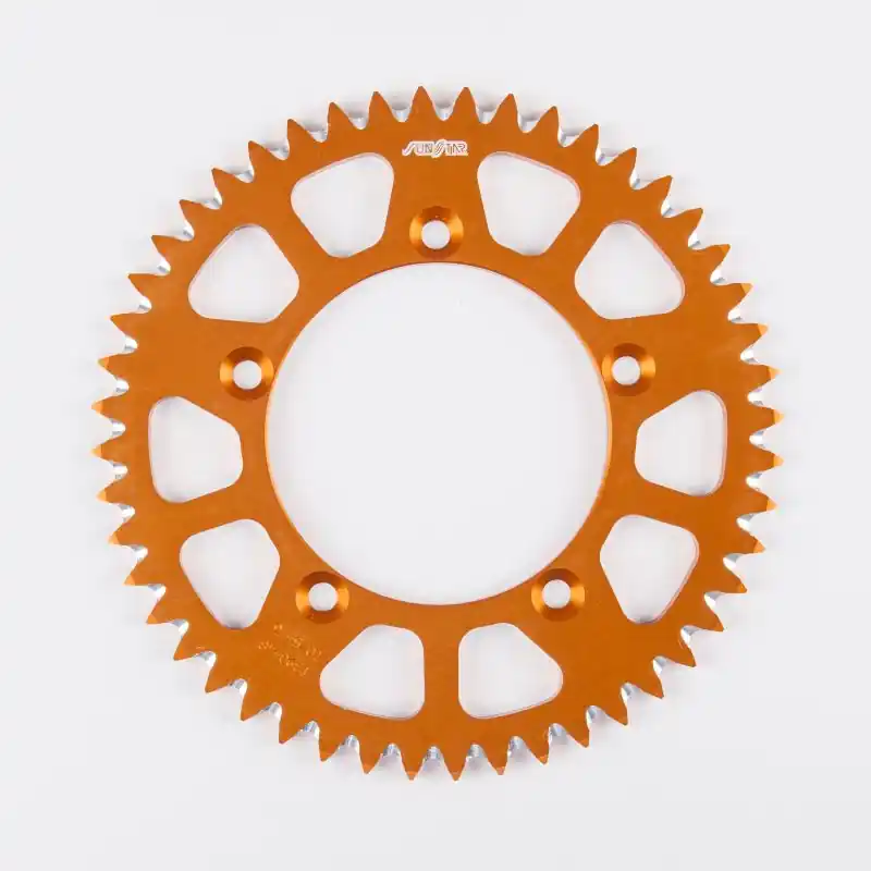 Nejprodávanější SUNSTAR rozeta hliníková (ergal) 4486 46 KTM XC 105 08-09 (řetěz 428) (448646JT) barva oranžová -