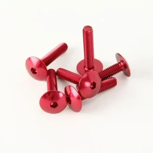 Autentický V PARTS (VICMA) sada šroubů do kapotáže M6X30 (6kusů) barva červená(plochý allen)(TA630R)