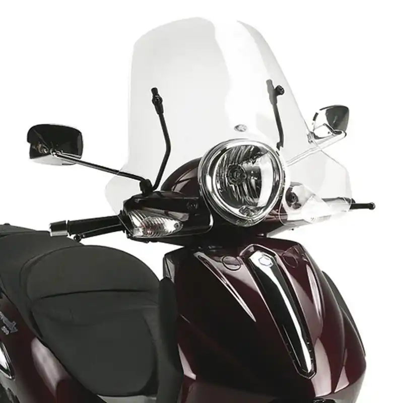 Časově Omezené KAPPA plexi štít PIAGGIO BEVERLY 500 03-07, BEVERLY TOURER 125/250/300/400 08-10 (32 X 61,5cm) průhledný