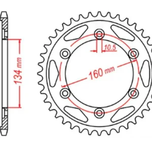 Omezená Nabídka MTX PARTS rozeta 4399 40 HONDA CBR 1000 RR 04-05, VTR 1000SP1/SP2 00-06 (JTR1306.40) (řetěz 530)