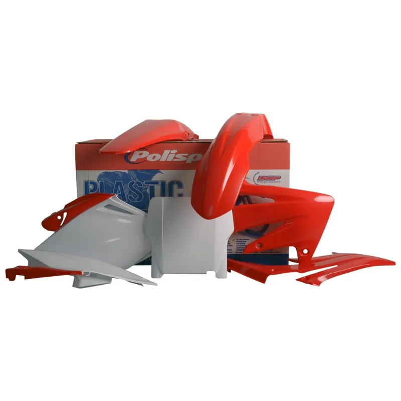 POLISPORT kompletní sada plastů HONDA CRF 250R 06-07 barva červeno bílá OEM Originální