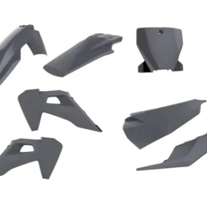Horká Nabídka POLISPORT kompletní sada plastů HUSQVARNA TC/FC TPI 19-22 v sadě tabulka přední (8666500005) a kryty tlumičů (8398900006) barva šedá