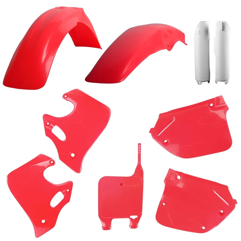 POLISPORT kompletní sada plastů (FULL KIT) HONDA CR 125 93-94; CR 250 92-94 v sadě tabulka přední (8680700002) i kryty tlumičů (8394000001) barva červená Dokud Zásoby Vydrží