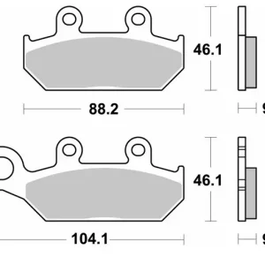 Jen Po Omezenou Doba SBS brzdové destičky KH645 OFF-ROAD sintrované barva zlatá CAN-AM COMMANDER 800/100 18-20, YAMAHA YXC/YXM VIKING WOLVERINE, YXE 850 WOLVERINE 18-20 pravý přední