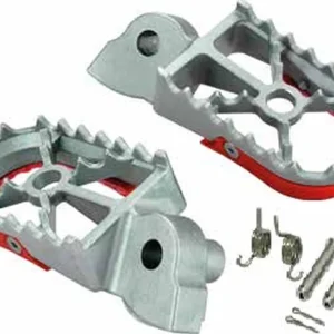 Omezená Nabídka BUZZETTI stupačky řidiče HONDA CR 125/250R 02-08; CRF 250R/X 04-22; CRF 300L 21-23; CRF 450R/X 02-22; CRF 1000L 18-22 ( nerez v kompletu s montážní sadou 2 pružiny, 2 svorky, 2 podložky, 2 závlačky)