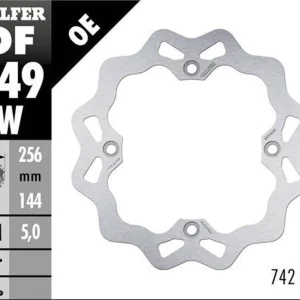 GALFER brzdový kotouč zadní HONDA XRV 750 AFRICA TWIN 90-; cmX 1100 REBEL 21-; NT 1100 22- (WAVE FIXED) (256X144X5mm) Originální