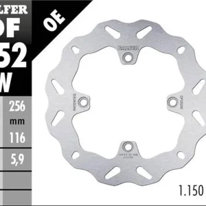 Víkendová Akce GALFER brzdový kotouč zadní HONDA CRF 1000L AFRICA TWIN 15-23 (WAVE FIXED) (256X116X5,9mm)