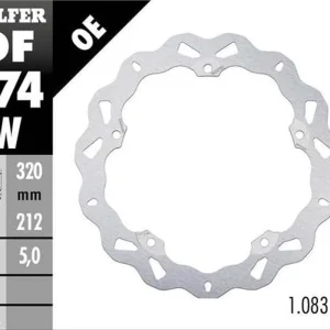 Garance Vrácení Peněz GALFER přední brzdový kotouč HONDA CTX 750N (ABS) 13-; NC 700S/X (ABS) 12-14; NC 750S/X (ABS) 14- (WAVE FIXED) (320X212X5mm)