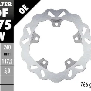Nejlepší Volba GALFER brzdový kotouč zadní HONDA CTX 750N (ABS) 13-; NC 700S/X (ABS) 12-14; NC 750S/X (ABS) 14-; BMW G 310R/GS 16- (WAVE FIXED) (240X117X5mm)