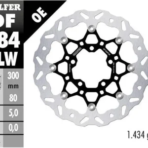 Profesionální GALFER přední brzdový kotouč KAWASAKI EN 650 VULCAN 15-; ER-6F/N 05-; ZX-6R 06-12; VERSYS 650 06-; VERSYS 1000 12-14; s 750 07-; s 1000 07- (WAVE FLOATING) (300X80X5mm)