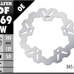 GALFER brzdový kotouč zadní YAMAHA MT 07 (ABS) 14-20; TRACER 700/850/890 GT 16-; SRX 700 15-; XTZ 700 TENERE 19-23; MT 09 13-23; XSR 900 15-23 (WAVE FIXED) (245X132X5mm) Nakupujte Hned