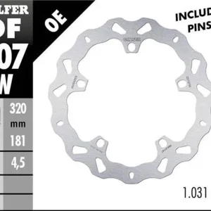 GALFER přední brzdový kotouč BMW F 800R/S/ST/GT 09-; F 900XR 20-; R 850R/RT 04; R 1100S 01-; R 1100/1500/1200/1250S/R/RT/S/ST/GS 01-; K 1200/1300/1600LT/GT/S/RS 02-; HUSQVARNA NUDA 900R 11- (WAVE FIXED) (320X181X4,5mm) Akční Cena