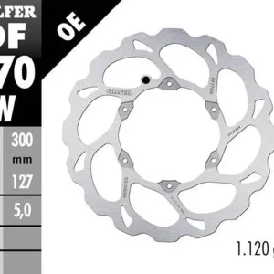 Nejlepší Cena GALFER přední brzdový kotouč KTM 690R ENDURO 08-23; 950R SUPER ENDURO 06-; 990 ADVENTURE 06-; 990R SUPER ENDURO 06-; HUSQVARNA 701 ENDURO 16- (WAVE FLOATING) (300X127X5mm)