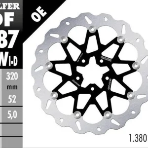GALFER přední brzdový kotouč KTM 690 DUKE 12-16; 890 DUKE 20-23; HUSQVARNA 701 SVARTPILEM 18-19; VITPILEN 18-19 (pravá) (WAVE FLOATING) (320X52X5mm) Ruční Výroba