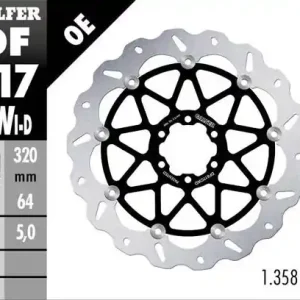GALFER přední brzdový kotouč BMW HP 4 12-; S 1000R/RR 09-23; MOTO GUZZI 1400 AUDACE 15-; 1400FORNIA 13- (pravá) (WAVE FLOATING) (320X64X5mm) Moderní