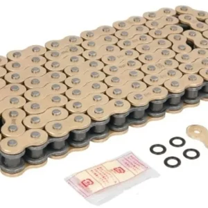 Akce DID hnací řetěz 525ZVMX2GG-102 (102 článků) X-RING zlatá / zlatá (525ZVMXGB102) rozpojený + nýtovací spojka