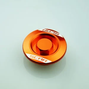 SCAR závodní servisní víčka motoru KTM 250 / 350 SXF 11-25, SX 450F 23-25, 250 / 350 EXCF 12-25, FREERIDE, DUKE, ADVENTURE barva oranžová Akce