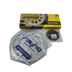 SUNSTAR řetězová sada SUZUKI GSXR 750 06-10 PLUS zlatá (17/45/116) (DO 1100CC XW RING) (SUN40417/SUN1-4499-45/SS525RRR1-116G) - nahrazuje K525RTG021 - MADE IN JAPAN - Ověřený
