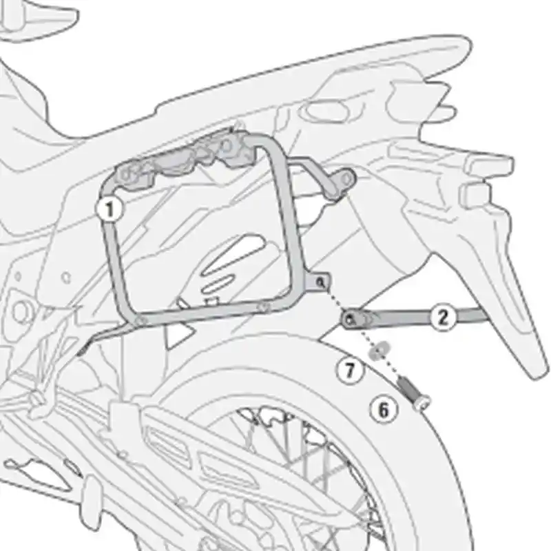 Hromadná Objednávka KAPPA boční nosič kufru MONOKEY HONDA XL 750 TRANSALP 23-25 - také pod kufry MONOKEY retro-FIT KVE KVENTURE ALU a kmS KMISSION ALU