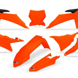 Prémiový UFO kompletní sada plastů KTM SX 125 / 250 / 300 TBI 23-24, SX-F 250 / 350 / 450 23-24 barva oranžová fluorescenční